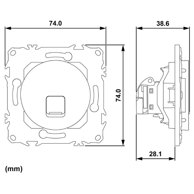 SCHNEIDER ELECTRIC - Odace prise RJ45 Blanc grade 3 multimédia cat. 6
