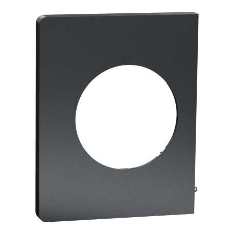 Plaque Odace Architecte Schneider Electric - 1 poste - Latérale - Effet Perle noire