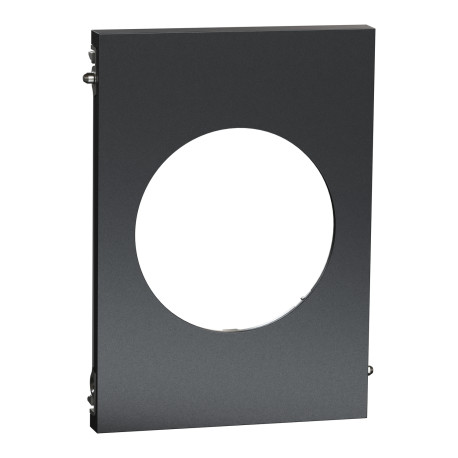 Plaque Odace Architecte Schneider Electric - 1 poste - Centrale - Effet Perle Noire