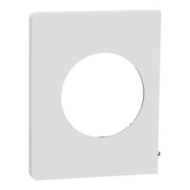 Plaque Odace Architecte Schneider Electric - 1 poste - Latérale - Effet Céramique Blanc
