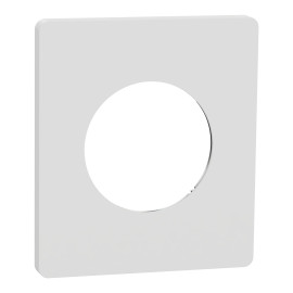 Plaque Odace Architecte Schneider Electric - 1 poste - Effet Céramique Blanc