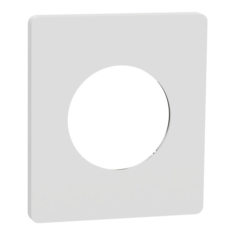 Plaque Odace Architecte Schneider Electric - 1 poste - Effet Céramique Blanc