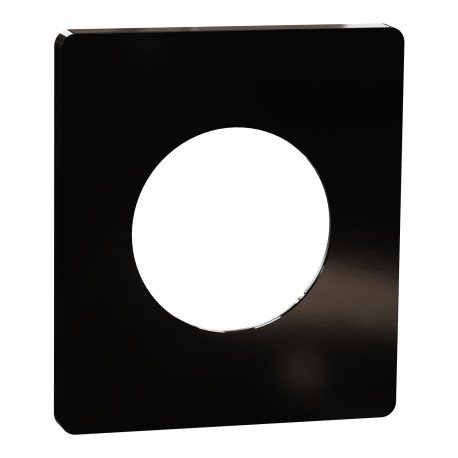 Plaque Odace Architecte Schneider Electric - 1 poste - Effet Noir émaillé