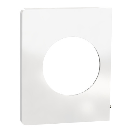 Plaque Odace Architecte Schneider Electric - 1 poste - Latérale - Effet Blanc émaillé