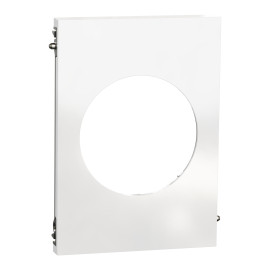 Plaque Odace Architecte Schneider Electric - 1 poste - Centrale - Effet Blanc émaillé