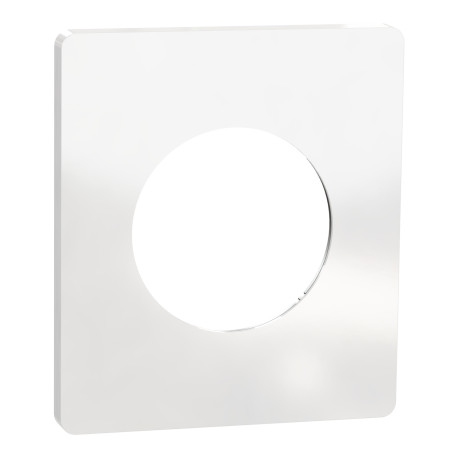 Plaque Odace Architecte Schneider Electric - 1 poste - Effet Blanc émaillé