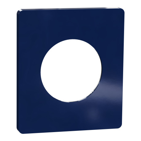 Plaque Odace Architecte Schneider Electric - 1 poste - Effet Bleu émaillé