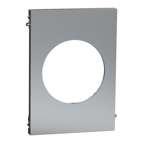 Plaque Odace Architecte Schneider Electric - 1 poste - Centrale - Effet Titane