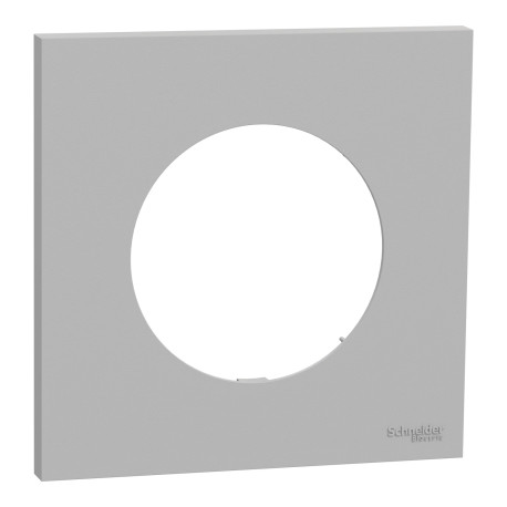 Plaque Odace Schneider Electric - 1 poste - Gris galet