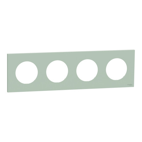 Plaque Odace Schneider Electric - 4 postes - Vert jade