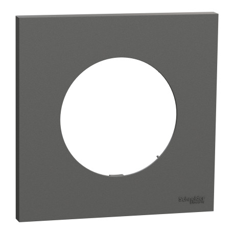 Plaque Odace Schneider Electric - 1 poste - Gris basalte