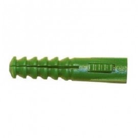 Cheville R6 verte sans collerette - Sachet de 35