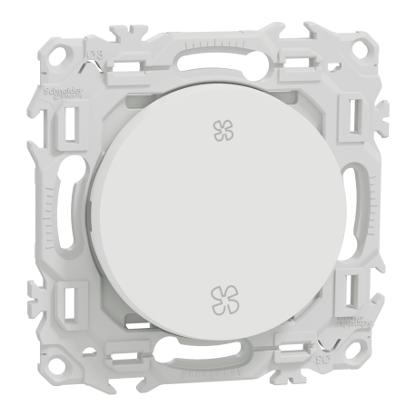 Interrupteur / Poussoir VMC Odace Schneider Electric - 2 vitesses - 10AX - Blanc