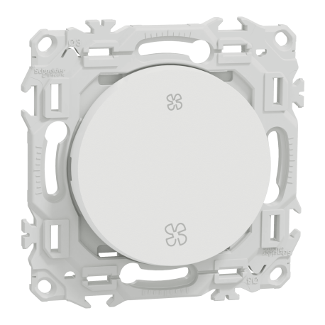 Interrupteur / Poussoir VMC Odace Schneider Electric - 2 vitesses - 10AX - Blanc