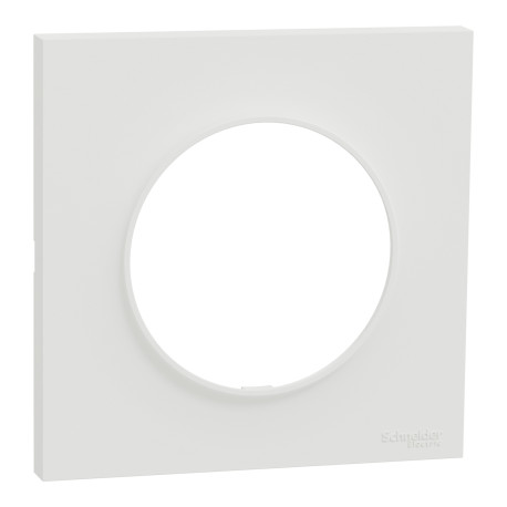 Plaque Odace Origine Schneider Electric - 1 poste - Blanc mat
