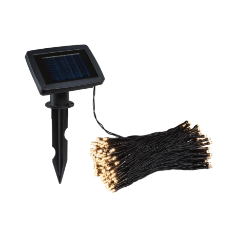 Guirlande LED Solar Aurinka IP44 3000K 200x6lm - Noir