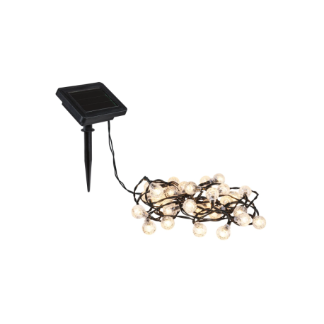 Guirlande LED Solar Soala IP44 3000K 30x3lm - Noir