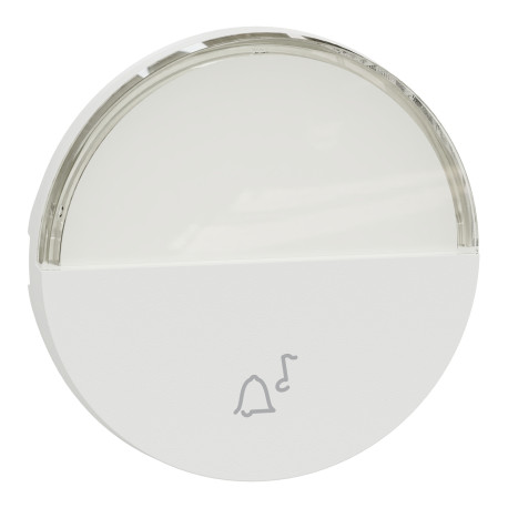 Enjoliveur avec porte-étiquette pour va-et-vient ou poussoir Odace Schneider Electric - Blanc craie