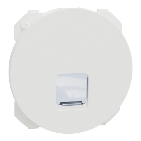 Enjoliveur pour prise RJ45 Odace Schneider Electric - Blanc craie