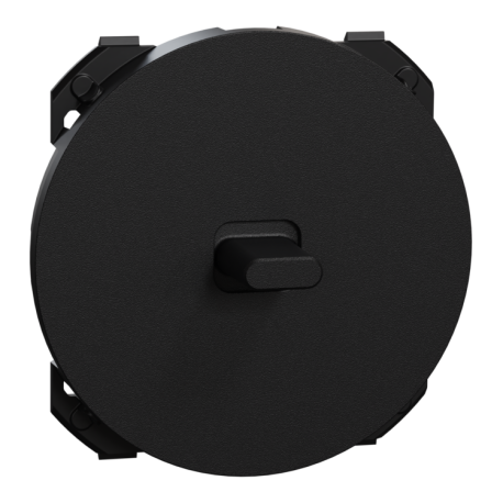 Enjoliveur pour va-et-vient ou poussoir à levier Odace Schneider Electric - Noir Onyx