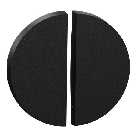 Enjoliveur pour double va-et-vient ou poussoir à bascule Odace Schneider Electric - Noir Onyx