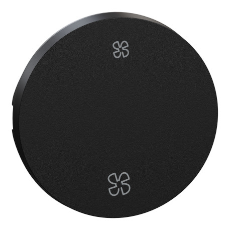 Enjoliveur pour va-et-vient ou poussoir VMC Odace Schneider Electric - Noir Onyx