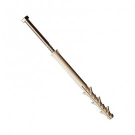 Cheville longue avec tirefond acier type 10x100 - Spécial parpaing ou mur isolé - Boîte de 50
