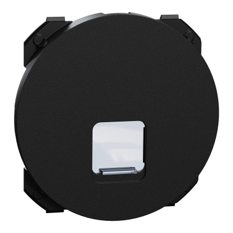 Enjoliveur pour prise RJ45 Odace Schneider Electric - Noir Onyx
