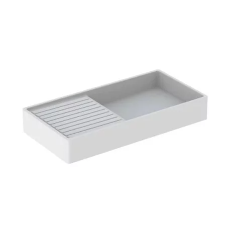 Évier Publica Geberit - 1 cuve 1 égouttoir à gauche - 1000x500mm - Grès