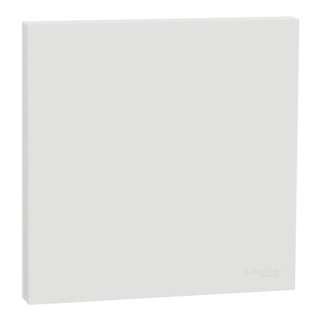 Plaque + Enjoliveur pour va-et-vient ou poussoir Odace Intégral Schneider Electric - Blanc Craie