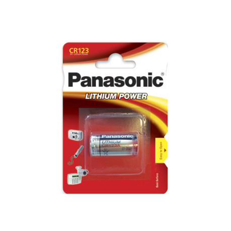 Pile lithium CR123A Panasonic - 3V - 1550mAh