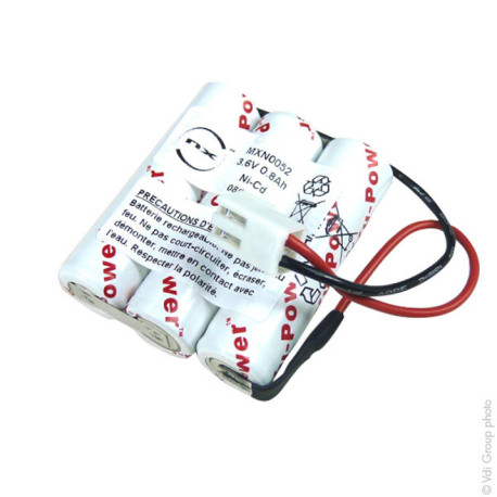 Batterie pour BAES 3x AA HT NX - 3S1P ST1 - 3.6V - 800mAh - Côte à côte - Sortie JST