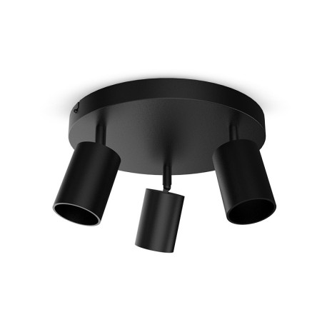 Applique orientable 3 spots Jasmin Miidex - GU10 - Noir