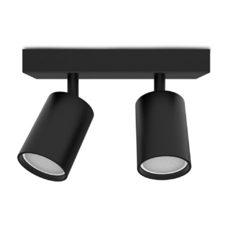 Applique orientable 2 spots Jasmin Miidex - GU10 - Noir
