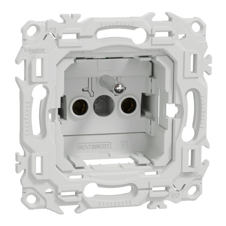 Prise de courant 2P+T affleurante Odace Schneider Electric - 16A - Sans enjoliveur