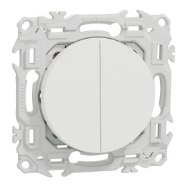 Lot de 108 doubles Va-et-Vient / Interrupteurs / Poussoirs Odace Schneider Electric - Blanc
