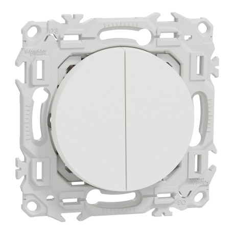 Lot de 108 doubles Va-et-Vient / Interrupteurs / Poussoirs Odace Schneider Electric - Blanc