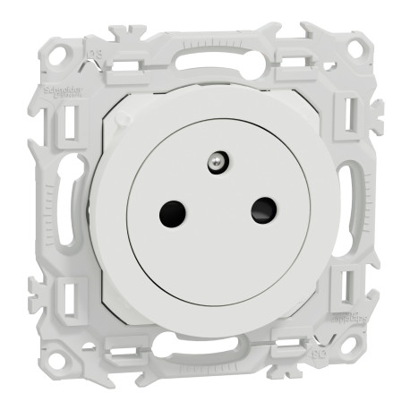 Lot de 108 prises de courant 2P+T affleurantes Odace Schneider Electric - 16A - Blanc