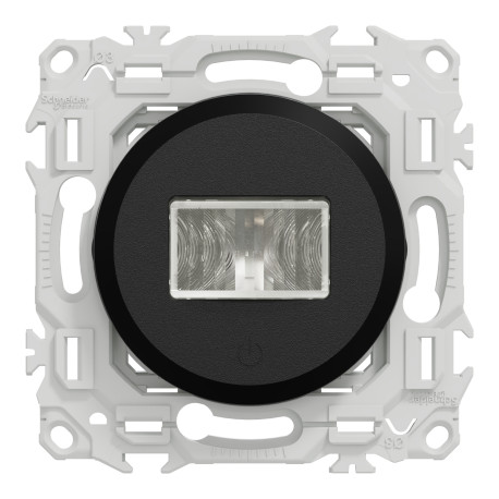 Détecteur de présence et mouvement Odace Schneider Electric - 3 fils avec neutre - Noir onyx