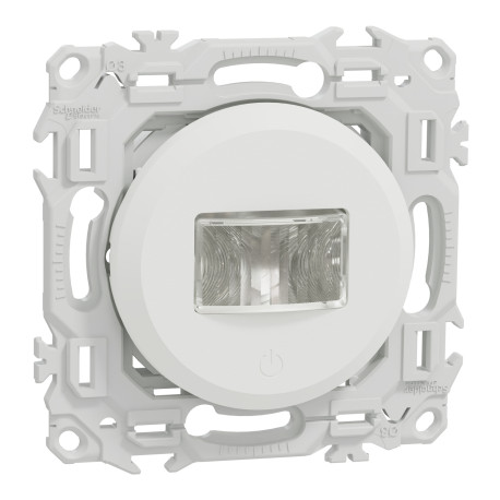 Détecteur de présence et mouvement Odace Schneider Electric - 3 fils avec neutre - Blanc Craie