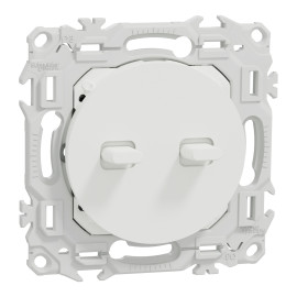 Double Va-et-Vient / Interrupteur / Poussoir à leviers Odace Schneider Electric - 10AX - Blanc