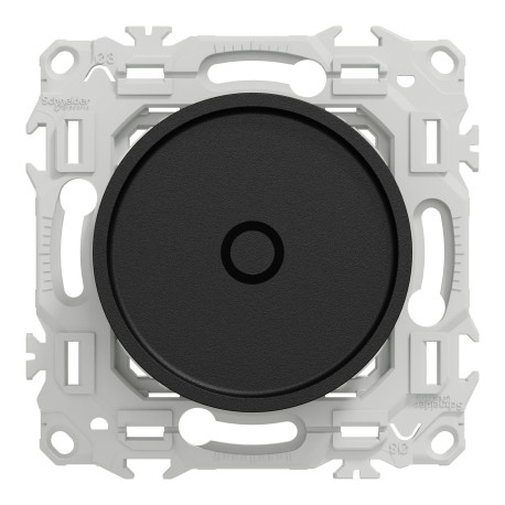 Variateur rotatif LED Odace Wiser Schneider Electric - 2 ou 3 fils - Zigbee 3.0 - Noir Onyx