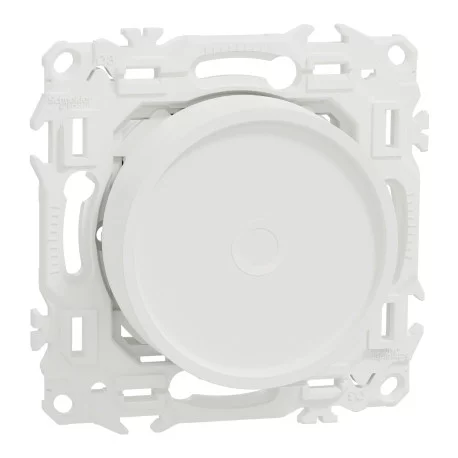 Variateur rotatif LED Odace Wiser Schneider Electric - 2 ou 3 fils - Zigbee 3.0 - Blanc Craie