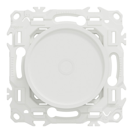 Variateur rotatif LED Odace Wiser Schneider Electric - 2 ou 3 fils - Zigbee 3.0 - Blanc Craie
