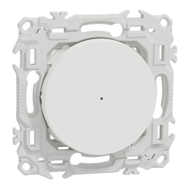 Variateur poussoir LED Odace Wiser Schneider Electric - 2 ou 3 fils - Zigbee 3.0 - Blanc Craie