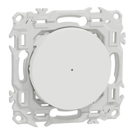 Bouton poussoir connecté Odace Wiser Schneider Electric - 10A - 2 ou 3 fils - Zigbee 3.0 - Blanc Craie