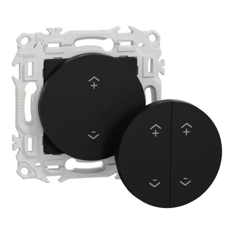 Interrupteur centralisé sans fils Odace Wiser Schneider Electric - 2 ou 4 boutons - Zigbee 3.0 - Noir Onyx