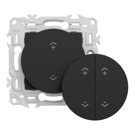 Interrupteur centralisé sans fils Odace Wiser Schneider Electric - 2 ou 4 boutons - Zigbee 3.0 - Noir Onyx