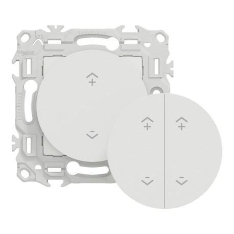 Interrupteur centralisé sans fils Odace Wiser Schneider Electric - 2 ou 4 boutons - Zigbee 3.0 - Blanc Craie