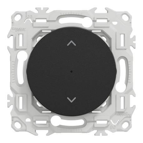 Commande volets roulants connectée Odace Wiser Schneider Electric - 4A - Zigbee 3.0 - Noir Onyx